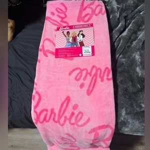 BARBIE bright pink plush Throw Blanket Oversized 50x70 NWT TikTok